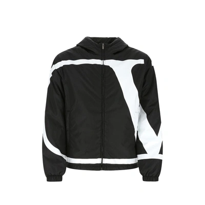 Valentino Windbreaker Jacket In Black