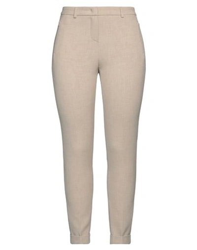 Seductive Woman Pants Beige Size 10 Polyester, Viscose, Cotton, Elastane