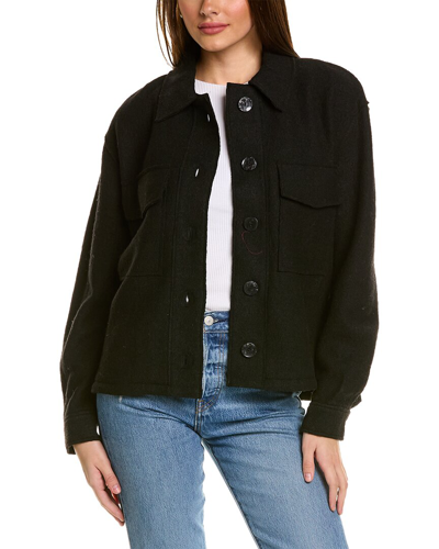 Renuar Wool-blend Shirt Jacket In Black