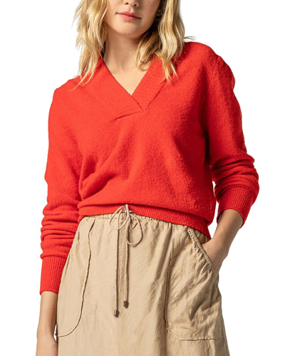 Lilla P Crossed V-neck Sweater In Red