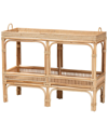 Baxton Studio Lombok Modern Bohemian Rattan Console Table