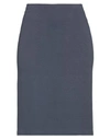 Emporio Armani Woman Midi Skirt Slate Blue Size 16 Viscose, Polyamide, Elastane In Blue