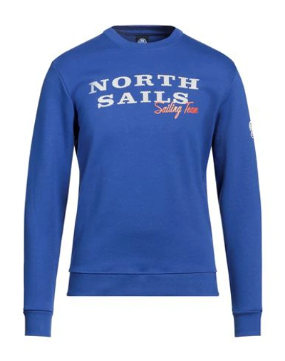 North Sails Man Sweatshirt Blue Size M Cotton, Polyester