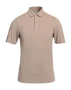 Gran Sasso Man Polo Shirt Beige Size 36 Cotton