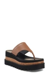 Stella Mccartney 'elyse Wide Strap Platform Sandals' In Brandy