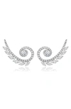 Mindi Mond Icon Diamond Fibonacci Earrings In 18k White Gold