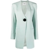 Jil Sander Single-button Wool Blazer In Blue