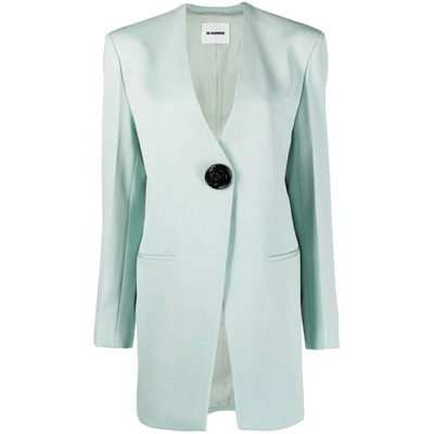 Jil Sander Single-breasted Blazer In Grey