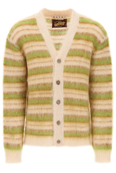 Marni Striped Button In Multi