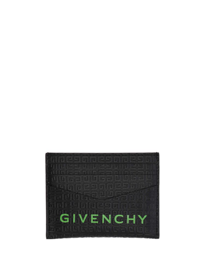 Givenchy 4g Pattern Embossed Card Holder In Black