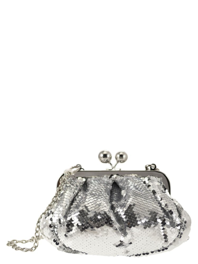 Weekend Max Mara Egadi Pasticcino Hand Bag In Silver