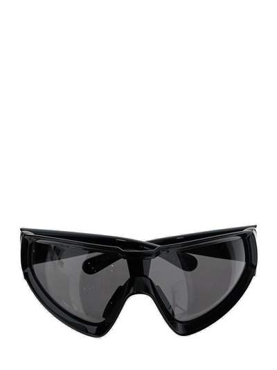 Moncler Genius Moncler + Rick Owens Oversized Frame Sunglasses In Black