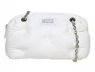 Maison Margiela Glam Slam Chain Shoulder Bag In White