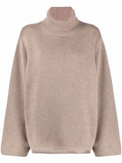 Totême Wool And Cashmere Turtleneck In Neutrals