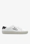 Saint Laurent Low-top Sneakers With Round Toe And Contrast Heel In White