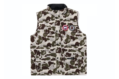 Pre-owned Bape X Canada Goose Freestyle Vest Grey