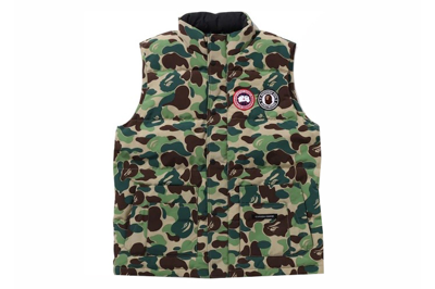 Pre-owned Bape X Canada Goose Freestyle Vest Green