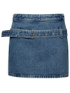 Ambush Blue Belted Denim Miniskirt In Blue