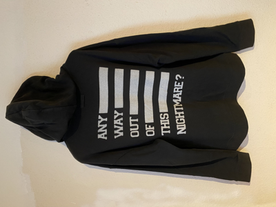 Pre-owned Raf Simons „any Way Out Of This Nightmare?“ Hoodie Black