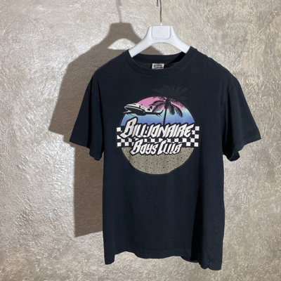 Pre-owned Billionaire Boys Club X Vintage Bbc Faded Sun Vintage T Shirt Graphic Tee Double Printed Y2k In Black