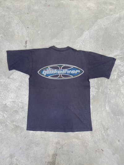 Pre-owned Quicksilver X Quiksilver Vintage Quicksilver 80's Tees Made In Usa In Fade To Grey
