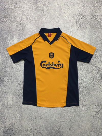 Pre-owned Liverpool X Soccer Jersey Liverpool Carlsberg Soccer Blokecore Jersey Away T-shirt In Yellow