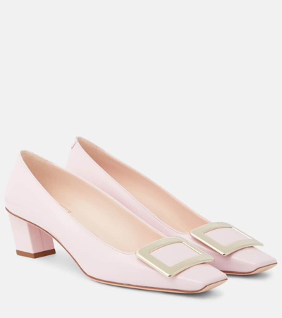 Roger Vivier Belle Vivier 45 Leather Pumps In Pink