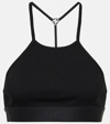 Gucci Interlocking G Ribbed Cropped Top In Black