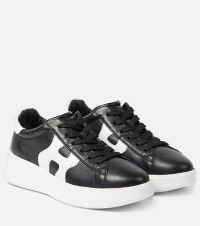 Hogan Rebel Leather Trainers In Blanco