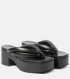 DRIES VAN NOTEN LEATHER PLATFORM THONG SANDALS