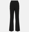 Totême High-rise Pleated Crêpe Flared Pants In Black