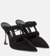 MANOLO BLAHNIK KERUA SUEDE MULES