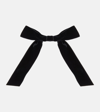 Jennifer Behr Adley Bow Velvet Barrette In Black