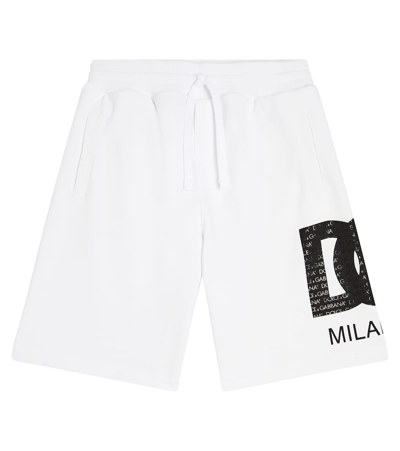 DOLCE & GABBANA LOGO COTTON JERSEY SHORTS