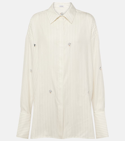 Loewe X Suna Fujita Silk And Cotton Fil Coupé Shirt In Multicoloured