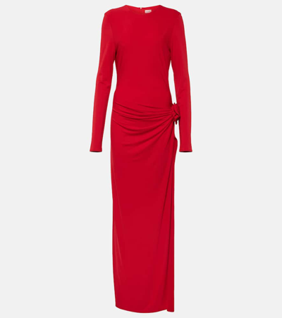 Magda Butrym Draped Midi Dress In Red