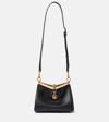 Etro Vela Medium Leather Shoulder Bag In Black