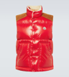 Moncler Men's Ardeche Corduroy Yoke Puffer Vest In Red