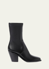 LOEFFLER RANDALL REESE LEATHER ANKLE BOOTIES