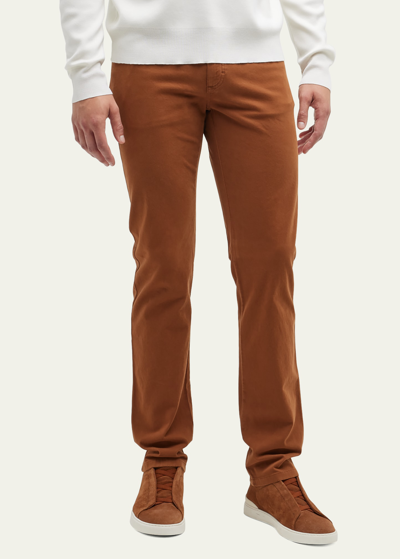 Zegna Men's 5-pocket Trousers In Foliage