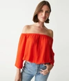Michael Stars Isabel Convertible Gauze Top In Wat