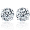 Pompeii3 .25ct Round Brilliant Cut Natural Diamond Stud Earrings In 14k Gold Basket Setting In White