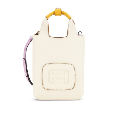 Hogan Logo Patch Mini Tote Bag In White