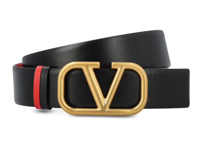 Valentino Garavani Vlogo Signature Buckled Reversible Belt In Multi