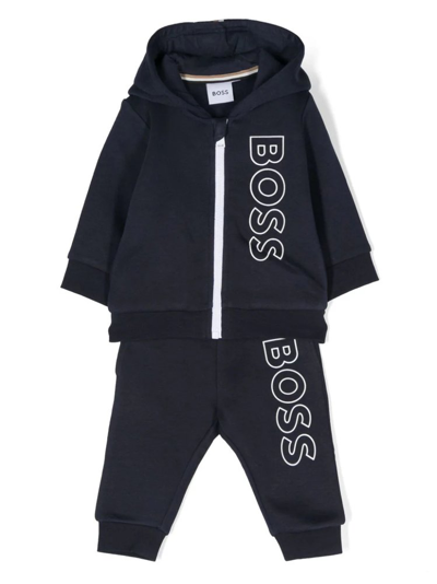Hugo Boss Babies'  Kids Logo In Blue