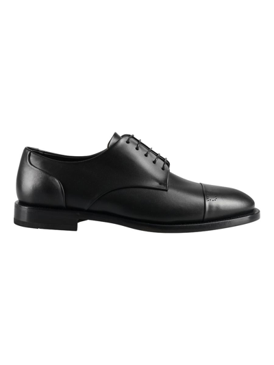 Ferragamo Man Lace-up Shoes Black Size 9 Calfskin