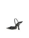 Attico Faux Leather Slingback Pumps In Black