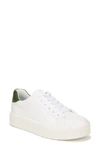 Vince Benfield Leather Platform Sneaker In White/ Palmleaf