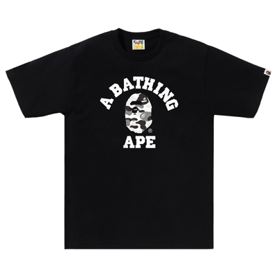 Pre-owned Bape Abc Camo College Tee 'black/grey'