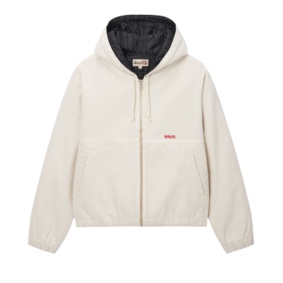 Pre-owned Stussy Work Jacket 'bone' In Cream